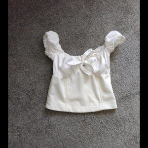 I.AM.GIA NAOMI PUFFED SLEEVE BOW TOP